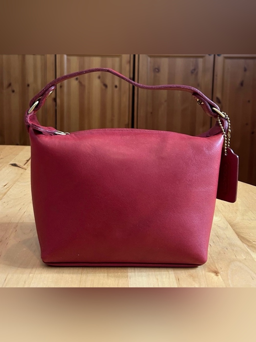 New Vintage Coach Classic Pouch Mini Red